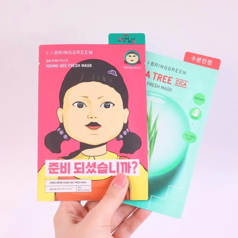 Squid Game Limited Edition Tea Tree Cica & Young Hee Fresh Mask-2 Pack